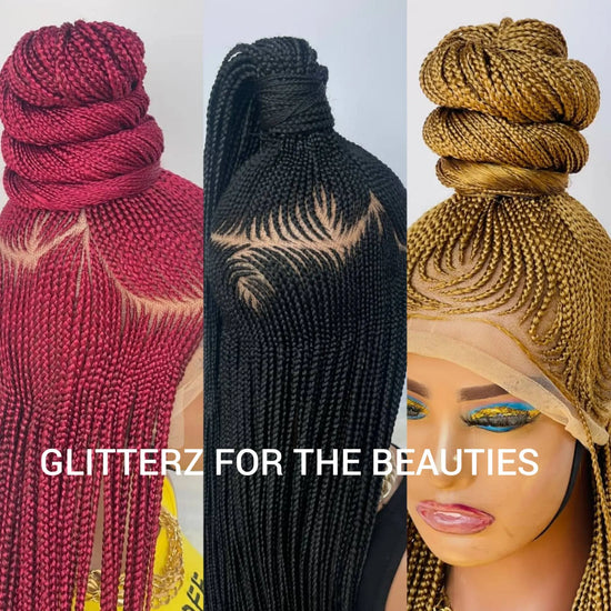 AFRICAN BRAIDED WIG ON FULL LACE CLOSURE - d.glitterzwigs