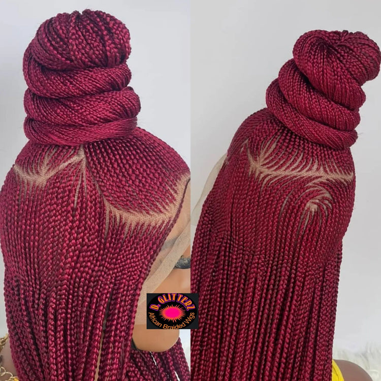 AFRICAN BRAIDED WIG ON FULL LACE CLOSURE - d.glitterzwigs