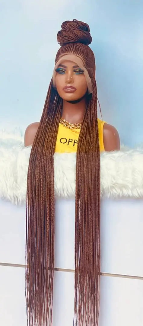 AFRICAN BRAIDED WIG ON FULL LACE CLOSURE - d.glitterzwigs