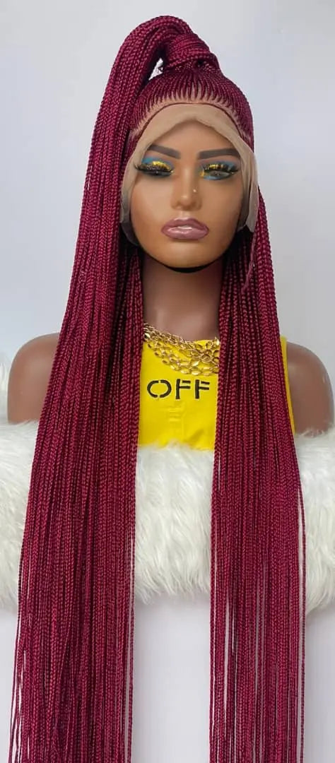 AFRICAN BRAIDED WIG ON FULL LACE CLOSURE - d.glitterzwigs