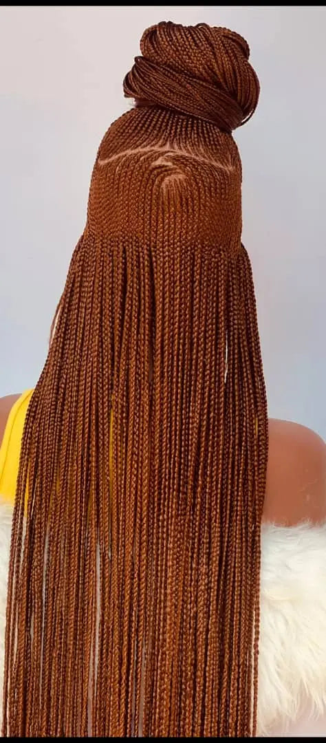 AFRICAN BRAIDED WIG ON FULL LACE CLOSURE - d.glitterzwigs