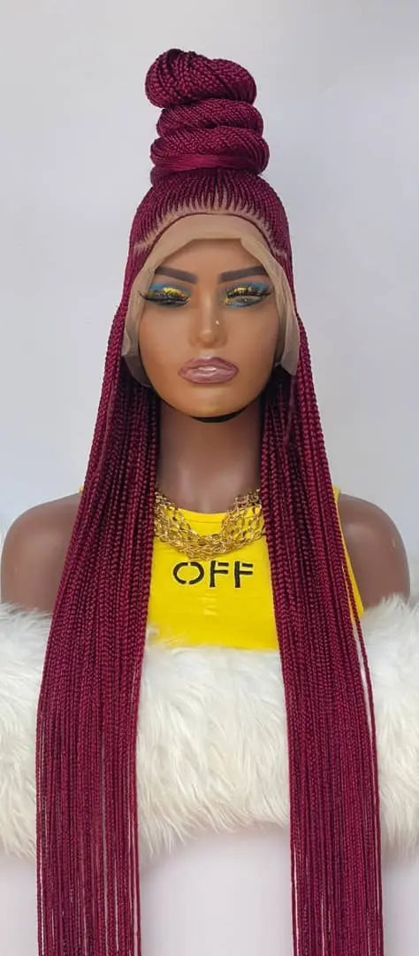 AFRICAN BRAIDED WIG ON FULL LACE CLOSURE - d.glitterzwigs