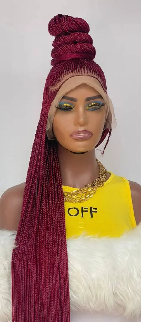 AFRICAN BRAIDED WIG ON FULL LACE CLOSURE - d.glitterzwigs