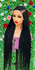 AFRICAN BRAIDED   WIGS  ON 13*6 FRONTAL LACE CLOSURE - d.glitterzwigs