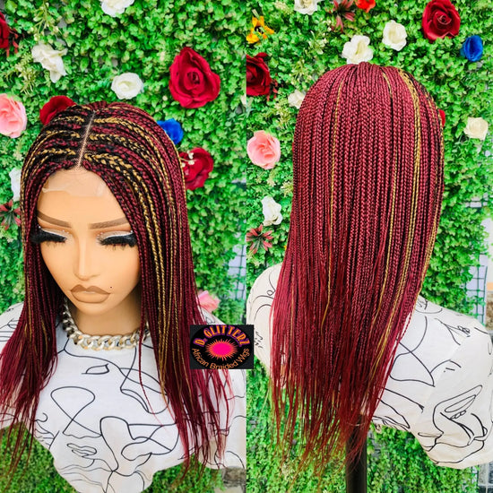 AFRICAN BRAIDED  WIGS  ON 2*4 LACE CLOSURE - d.glitterzwigs