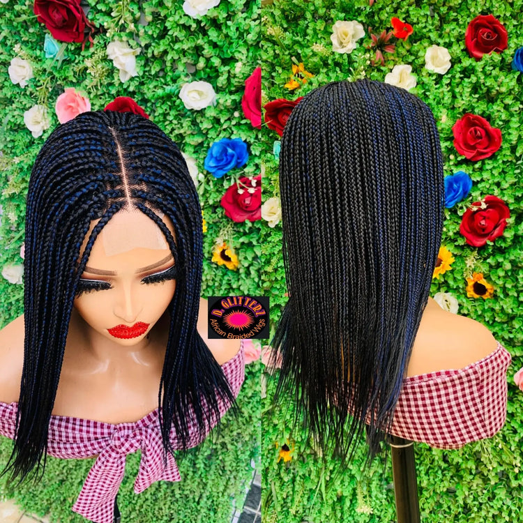 AFRICAN BRAIDED  WIGS  ON 2*4 LACE CLOSURE - d.glitterzwigs