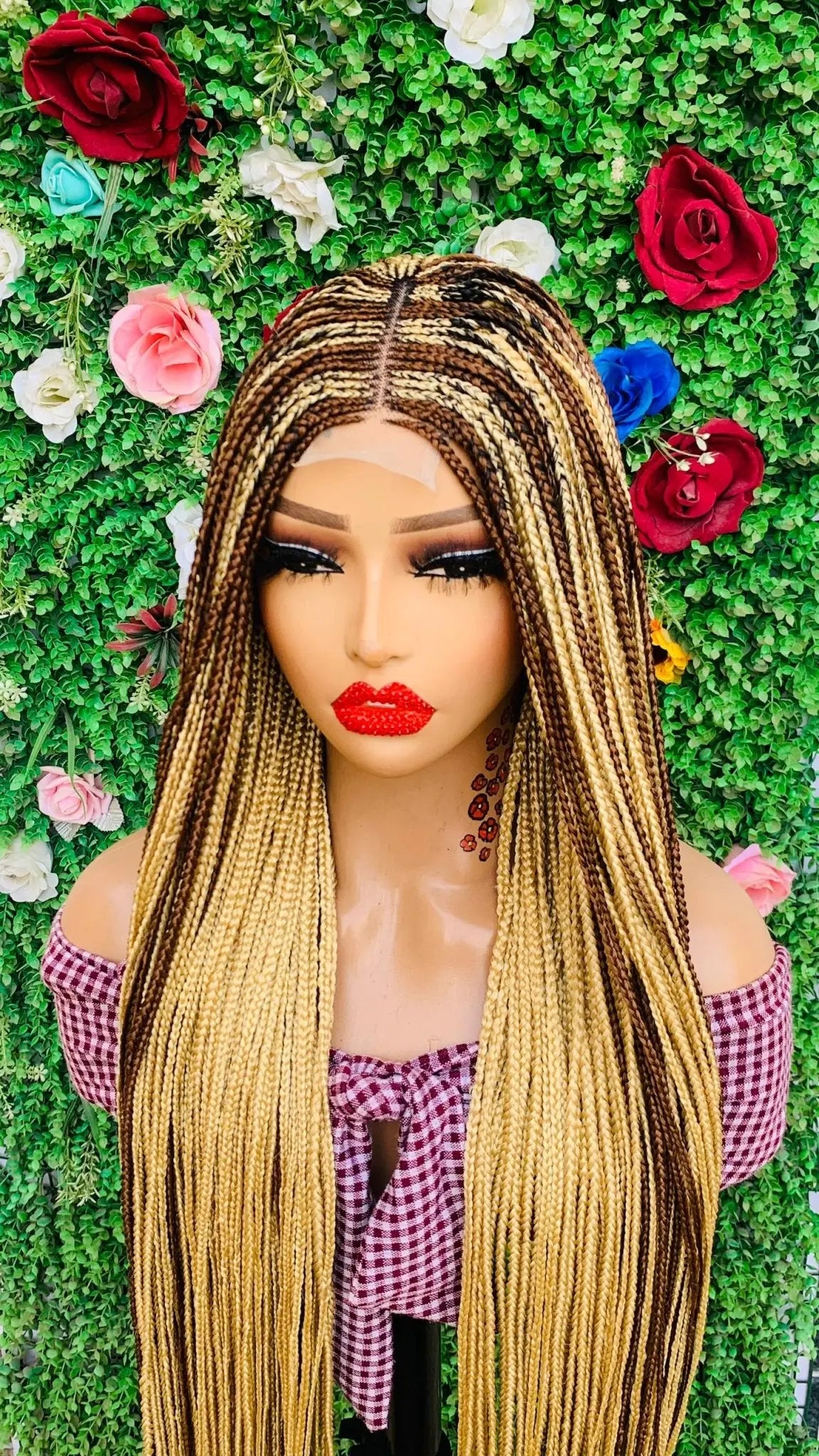 AFRICAN BRAIDED  WIGS  ON 2*4 LACE CLOSURE d.glitterzwigs