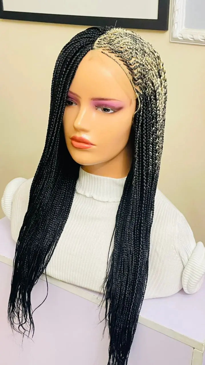 AFRICAN BRAIDED WIGS ON 4*4 CLOSURE - d.glitterzwigs