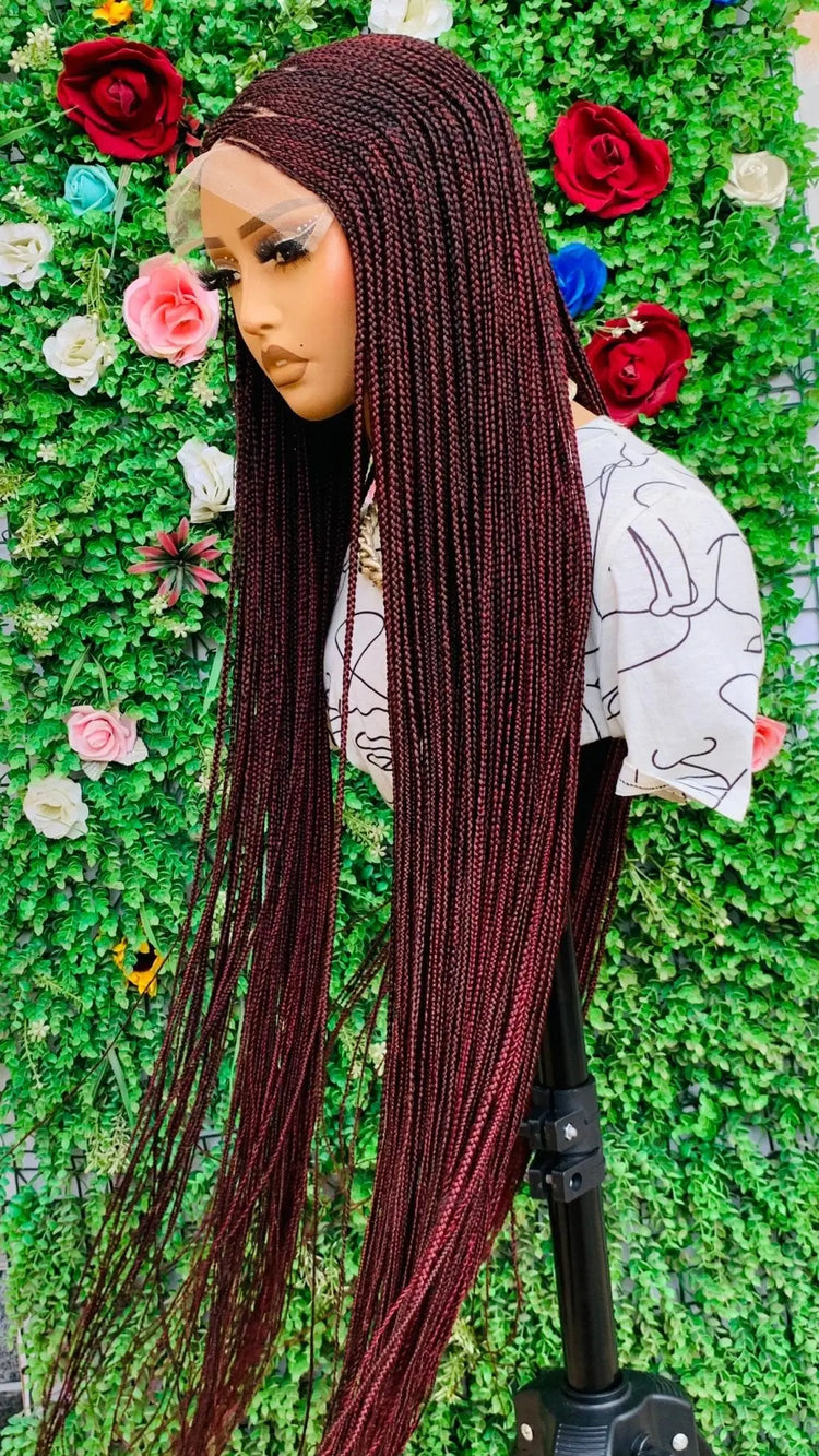 AFRICAN BRAIDED  WIGS  ON 7*7 LACE CLOSURE - d.glitterzwigs