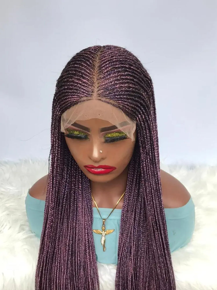 AFRICAN BRAIDED  WIGS  ON 7*7 LACE CLOSURE - d.glitterzwigs