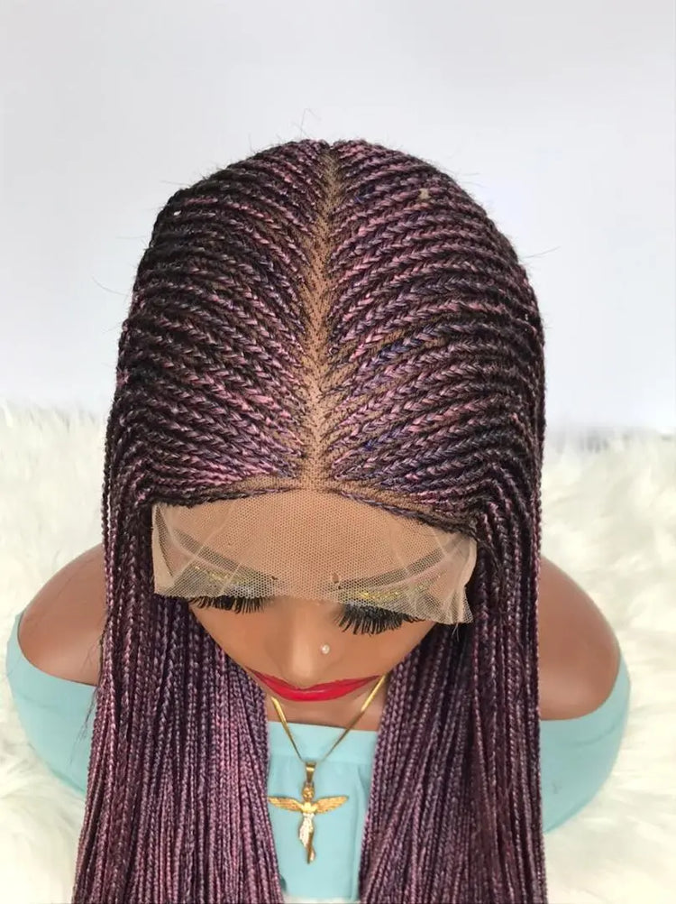 AFRICAN BRAIDED  WIGS  ON 7*7 LACE CLOSURE - d.glitterzwigs