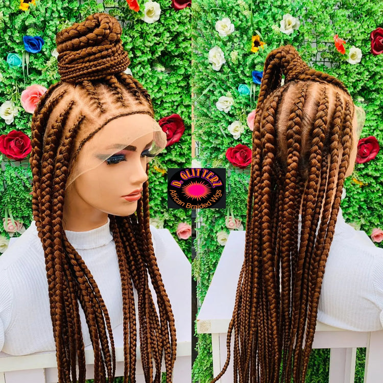 AFRICAN BRAIDED WIGS ON FULL  LACE CLOSURES - d.glitterzwigs