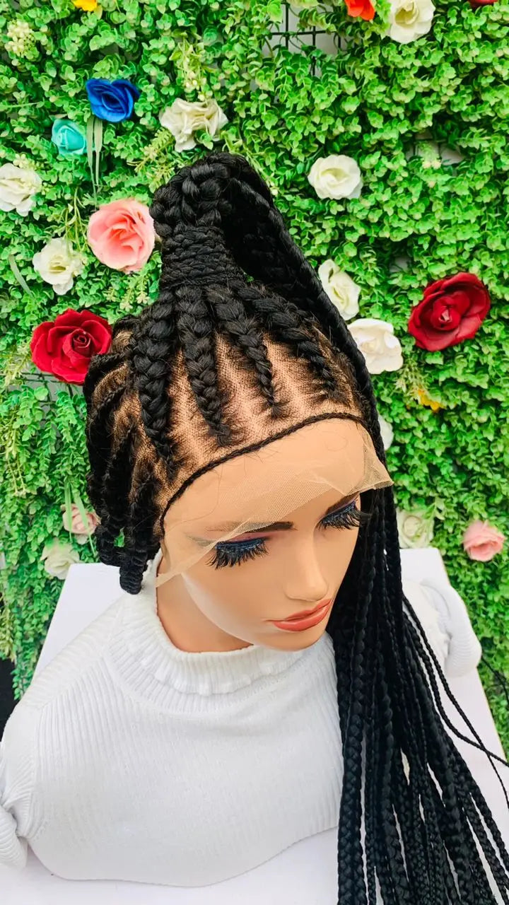 AFRICAN BRAIDED WIGS ON FULL  LACE CLOSURES - d.glitterzwigs