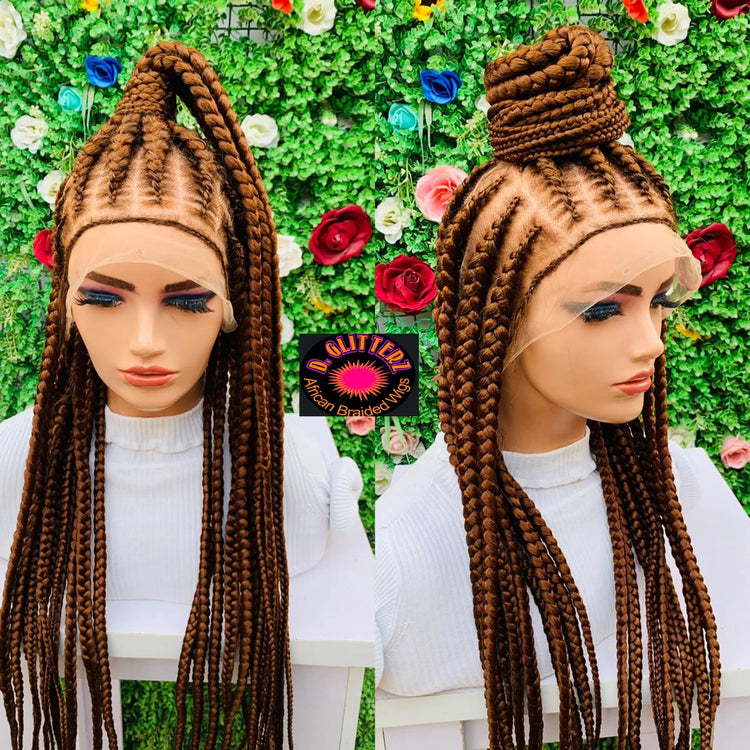 AFRICAN BRAIDED WIGS ON FULL  LACE CLOSURES - d.glitterzwigs