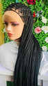 AFRICAN BRAIDED ZIGZAG  CONROW WIG ON FRONTAL LACE CLOSURE - d.glitterzwigs