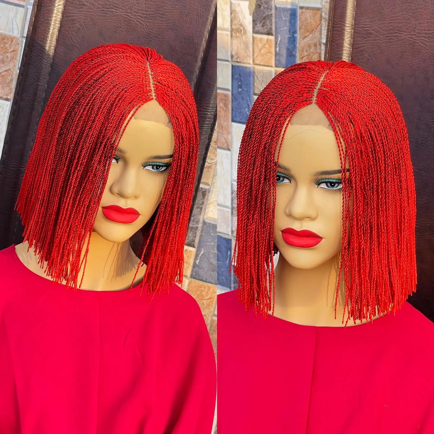 BLUNT CUT BRAIDED WIGS ON 2*4 LACE  CLOSURES - d.glitterzwigs