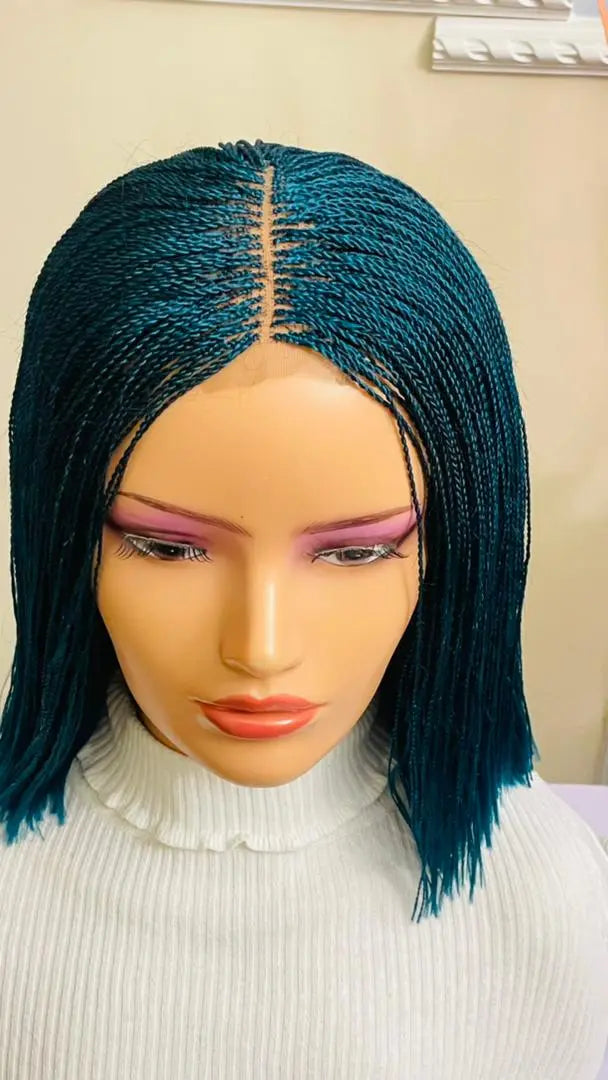 BLUNT CUT BRAIDED WIGS ON 2*4 LACE  CLOSURES - d.glitterzwigs