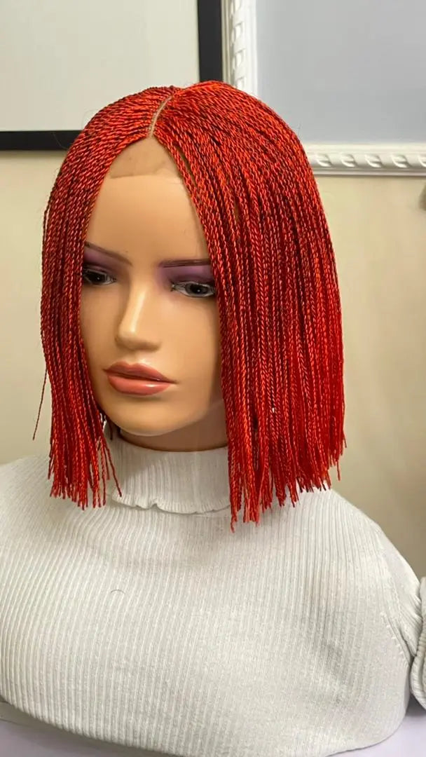 BLUNT CUT BRAIDED WIGS ON 2*4 LACE  CLOSURES - d.glitterzwigs