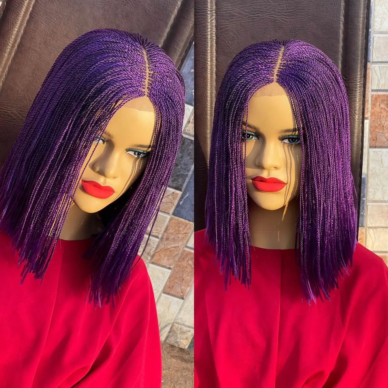 BLUNT CUT BRAIDED WIGS ON 2*4 LACE  CLOSURES - d.glitterzwigs