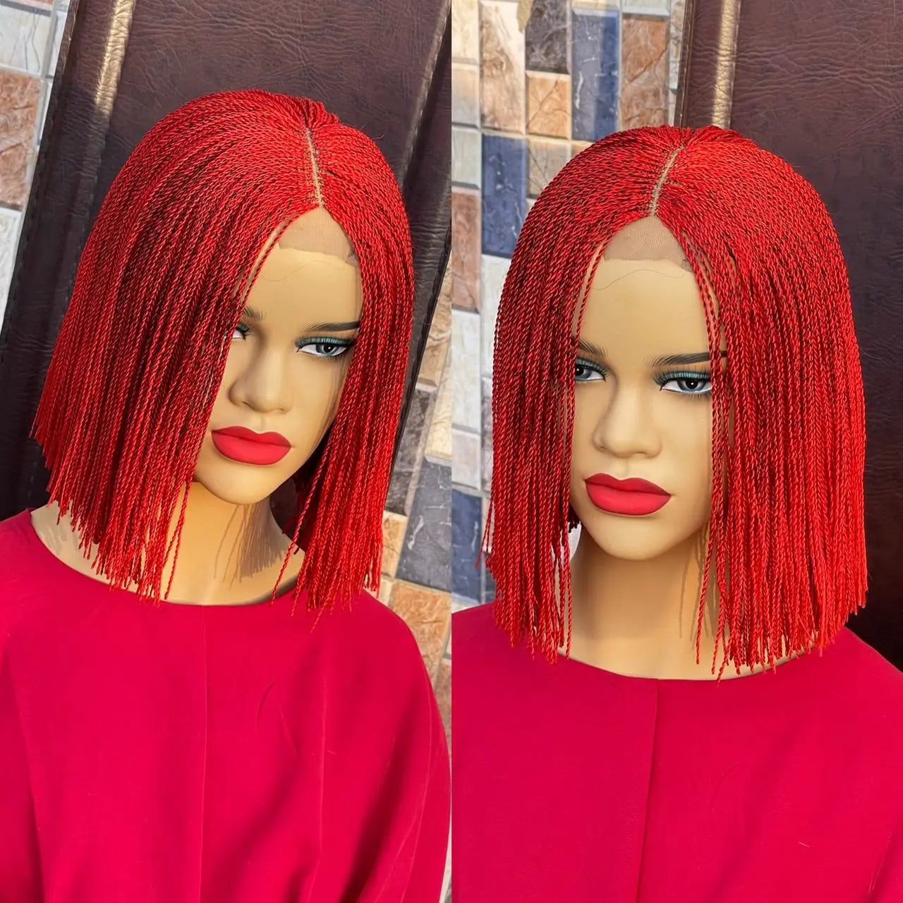 BLUNT CUT BRAIDED WIGS ON 2*4 LACE  CLOSURES - d.glitterzwigs