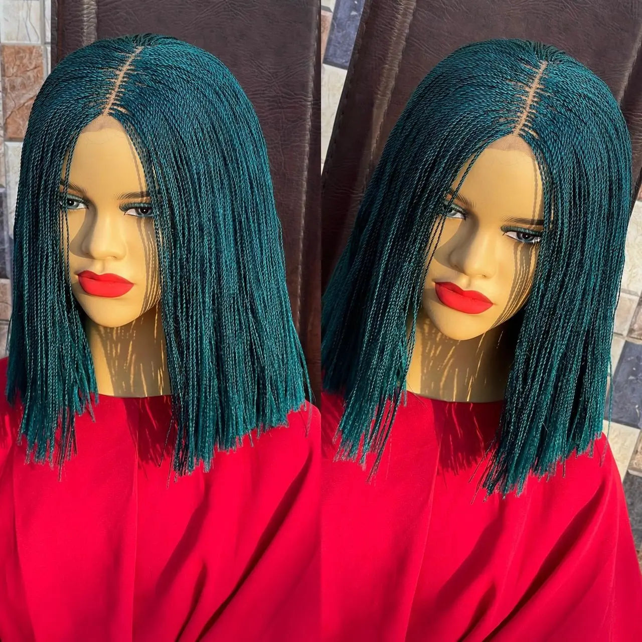 BLUNT CUT BRAIDED WIGS ON 2*4 LACE  CLOSURES - d.glitterzwigs