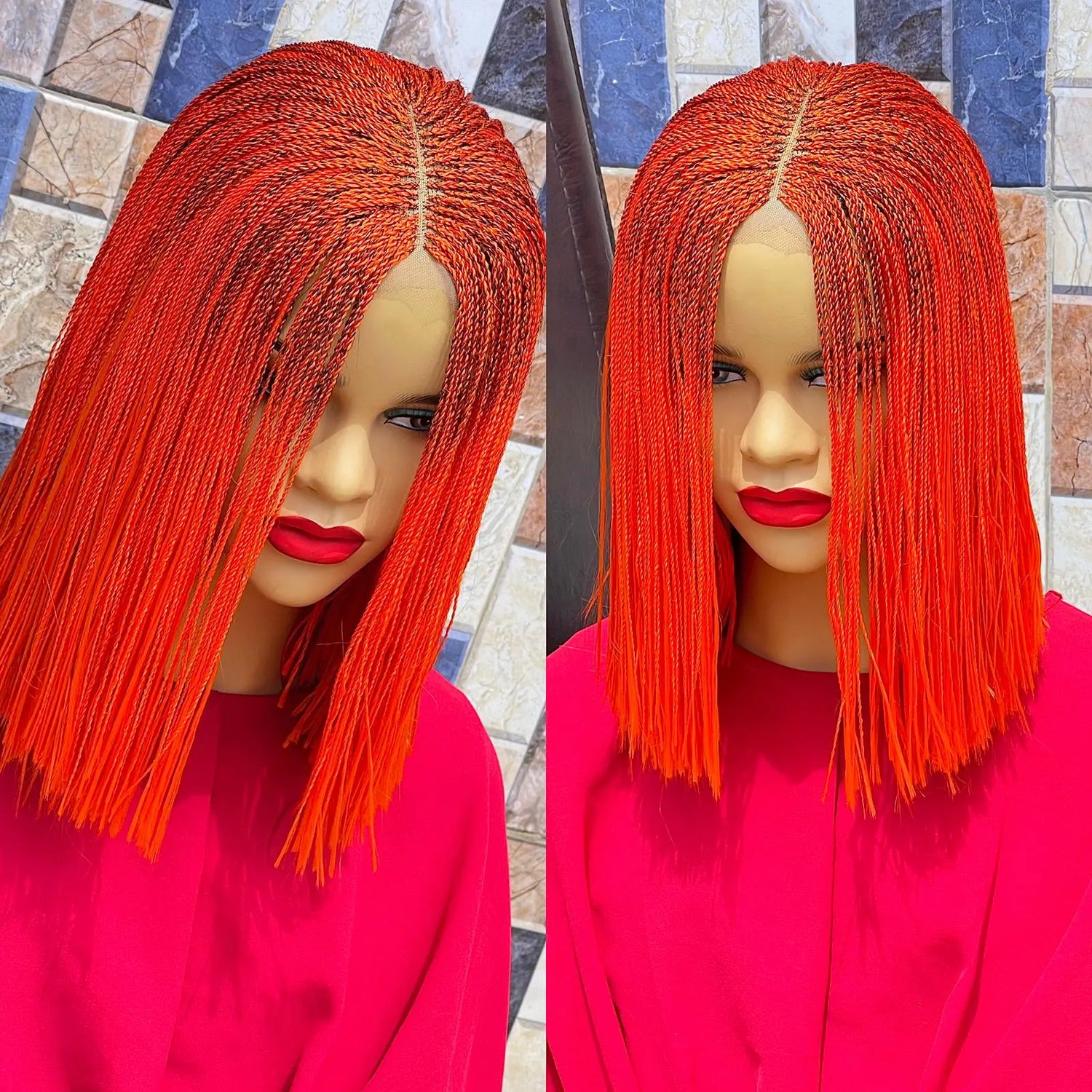 BLUNT CUT BRAIDED WIGS ON 2*4 LACE  CLOSURES - d.glitterzwigs