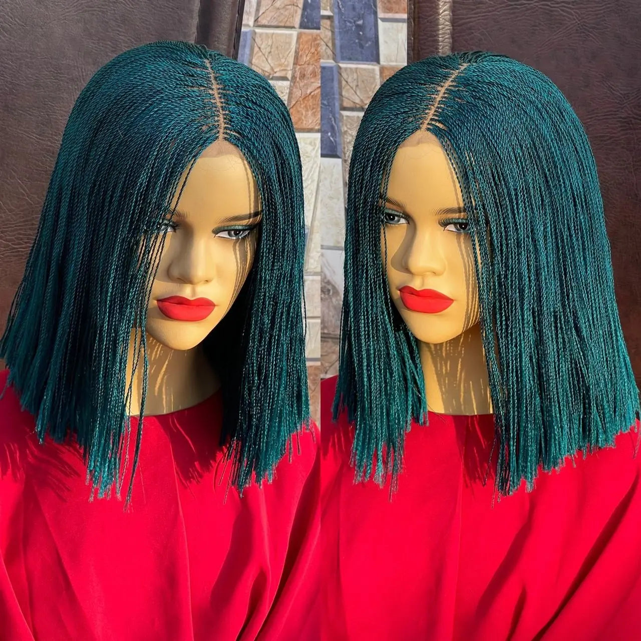 BLUNT CUT BRAIDED WIGS ON 2*4 LACE  CLOSURES - d.glitterzwigs