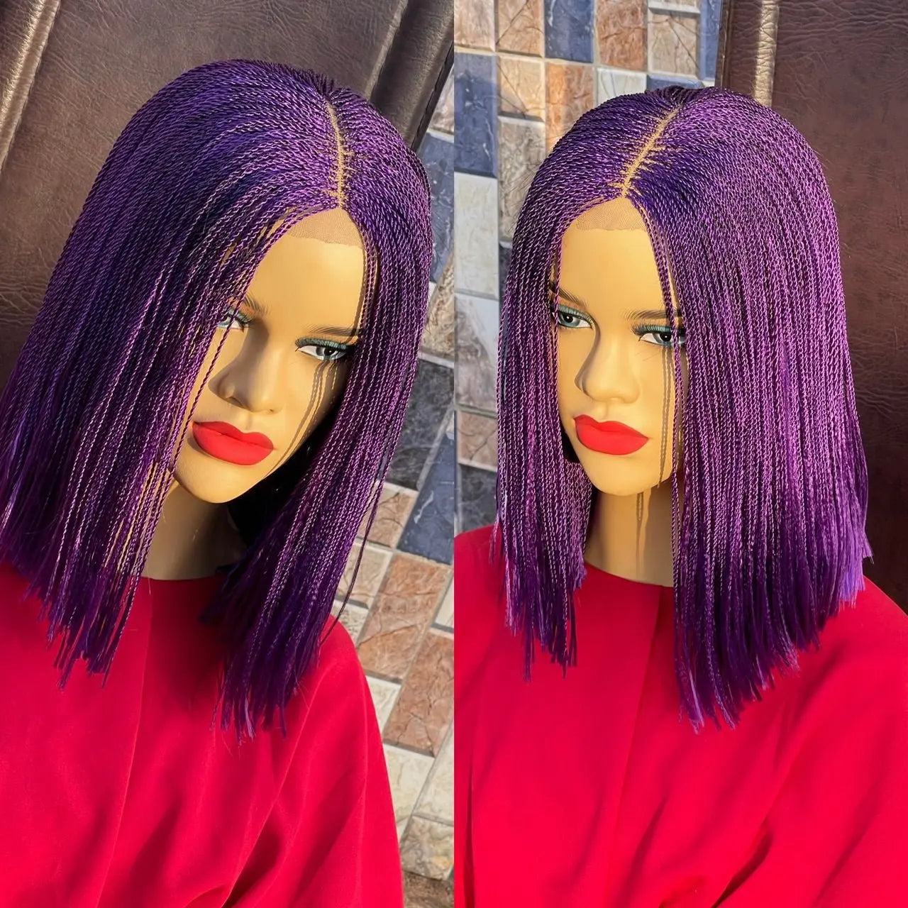 BLUNT CUT BRAIDED WIGS ON 2*4 LACE  CLOSURES - d.glitterzwigs