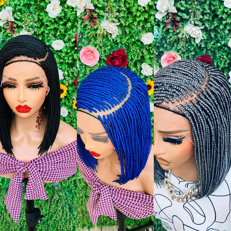 BRAIDED BOB WIGS ON 8*8 LACE CLOSURE - d.glitterzwigs