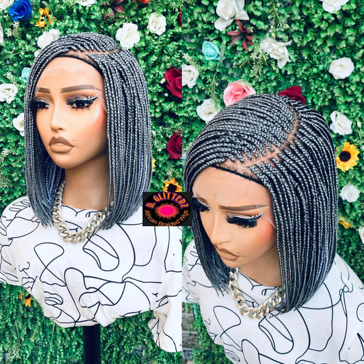 BRAIDED BOB WIGS ON 8*8 LACE CLOSURE - d.glitterzwigs