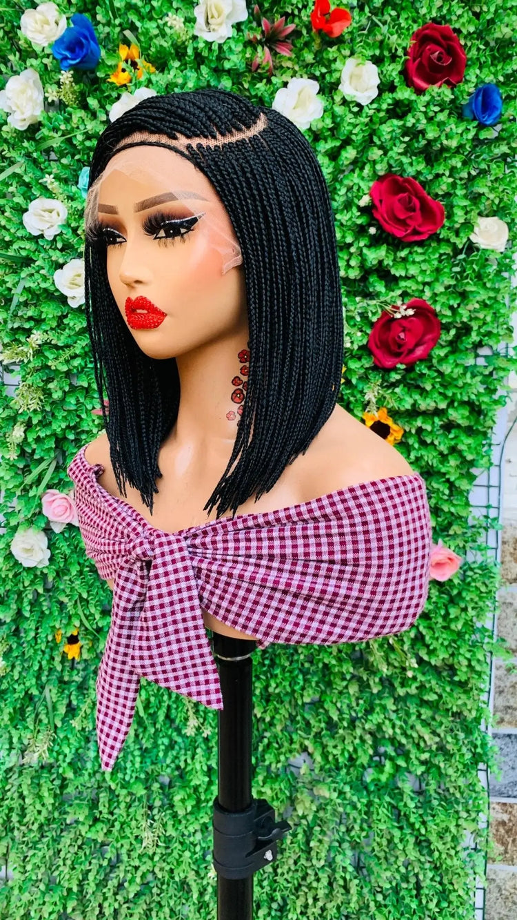 BRAIDED BOB WIGS ON 8*8 LACE CLOSURE - d.glitterzwigs