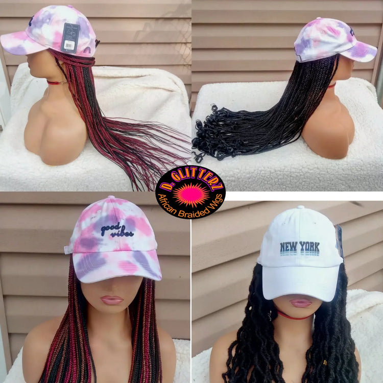 Baseball Base Braided Caps - d.glitterzwigs