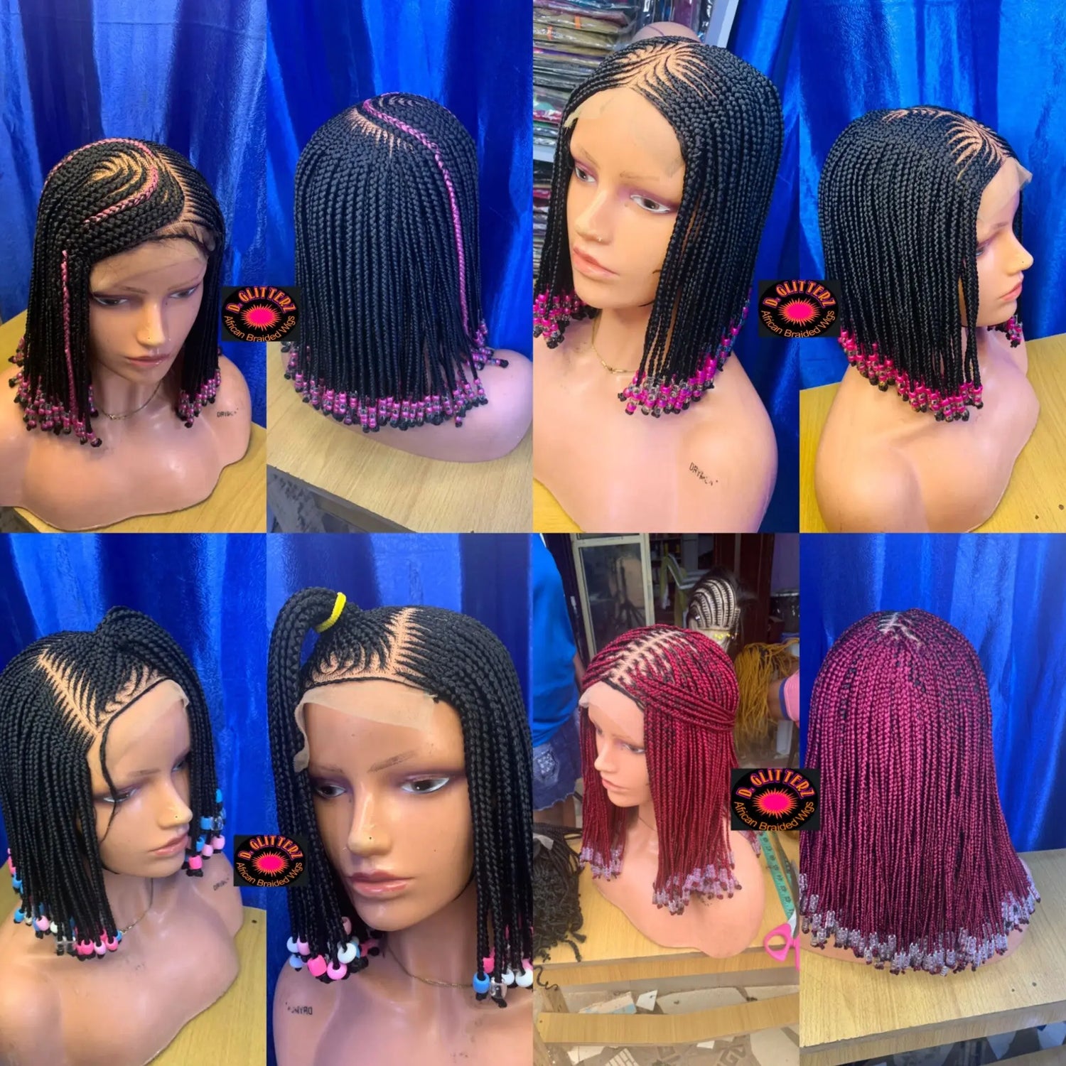 CHILDREN BRAIDED WIGS ON LACE CLOSURE - d.glitterzwigs