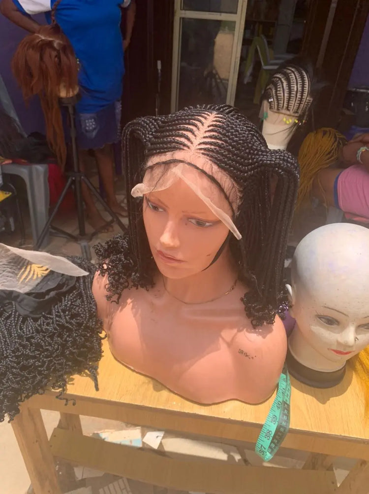 CHILDREN BRAIDED WIGS ON LACE CLOSURE - d.glitterzwigs