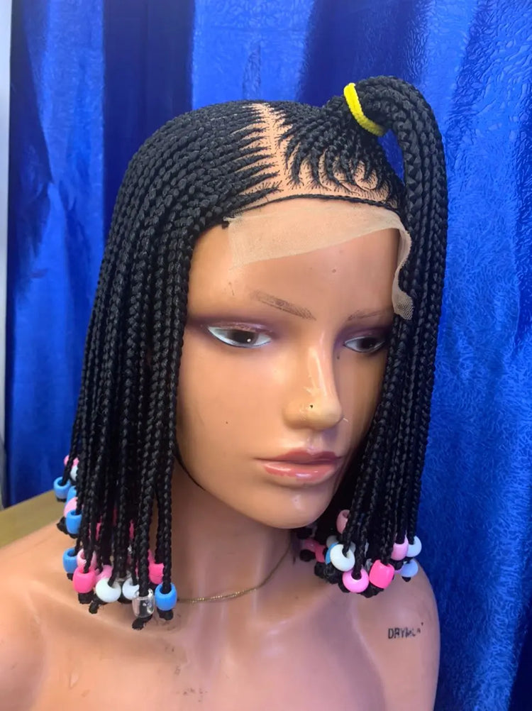 CHILDREN BRAIDED WIGS ON LACE CLOSURE - d.glitterzwigs