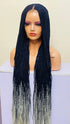 HALF CLOSURE BRAIDED  CONROW WIGS  ON 2*4LACE CLOSURE - d.glitterzwigs