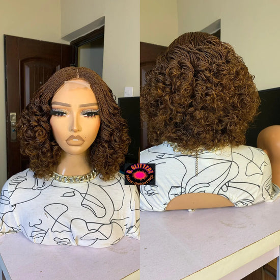 HALF CLOSURE BRAIDED  WIG ON 2*4 LACE CLOSURE - d.glitterzwigs