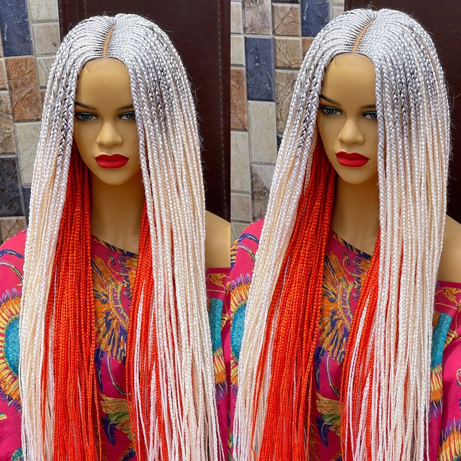 HALF CLOSURE BRAIDED WIGS (TWO TONES) - d.glitterzwigs