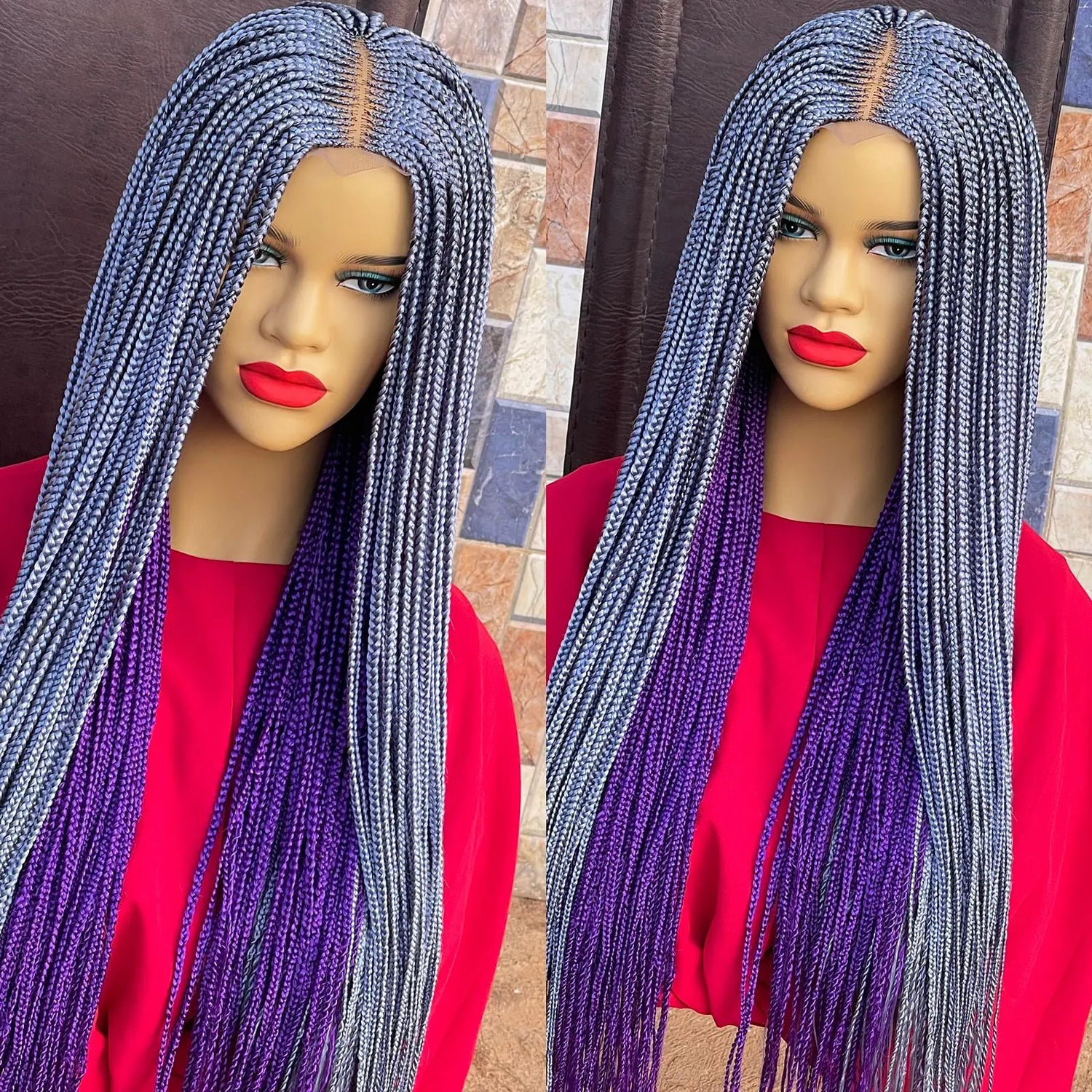 HALF CLOSURE BRAIDED WIGS (TWO TONES) - d.glitterzwigs