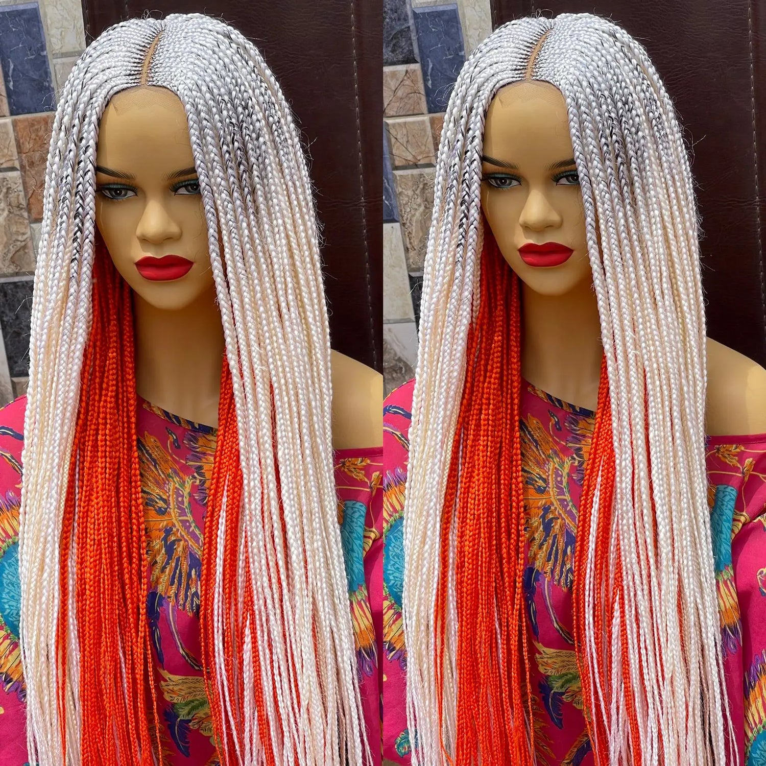 HALF CLOSURE BRAIDED WIGS (TWO TONES) - d.glitterzwigs