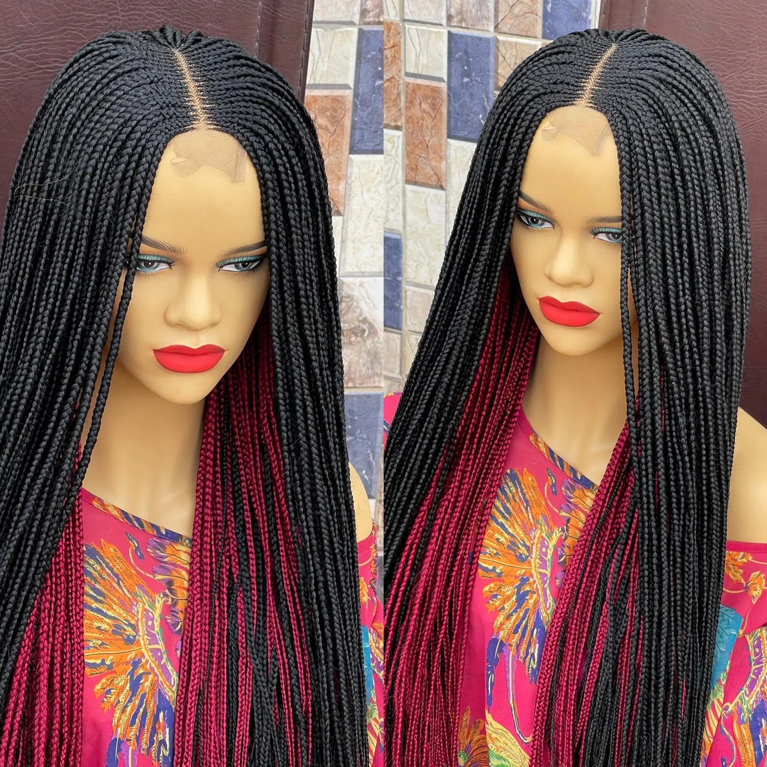 HALF CLOSURE BRAIDED WIGS (TWO TONES) - d.glitterzwigs