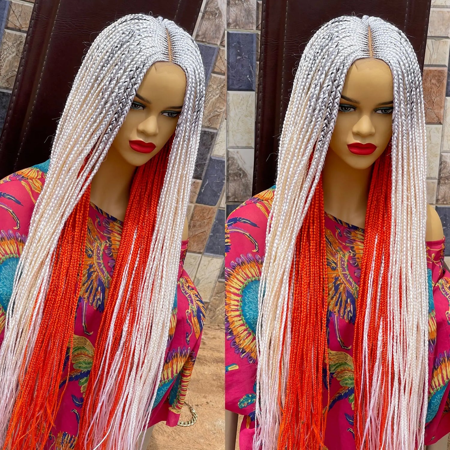 HALF CLOSURE BRAIDED WIGS (TWO TONES) - d.glitterzwigs