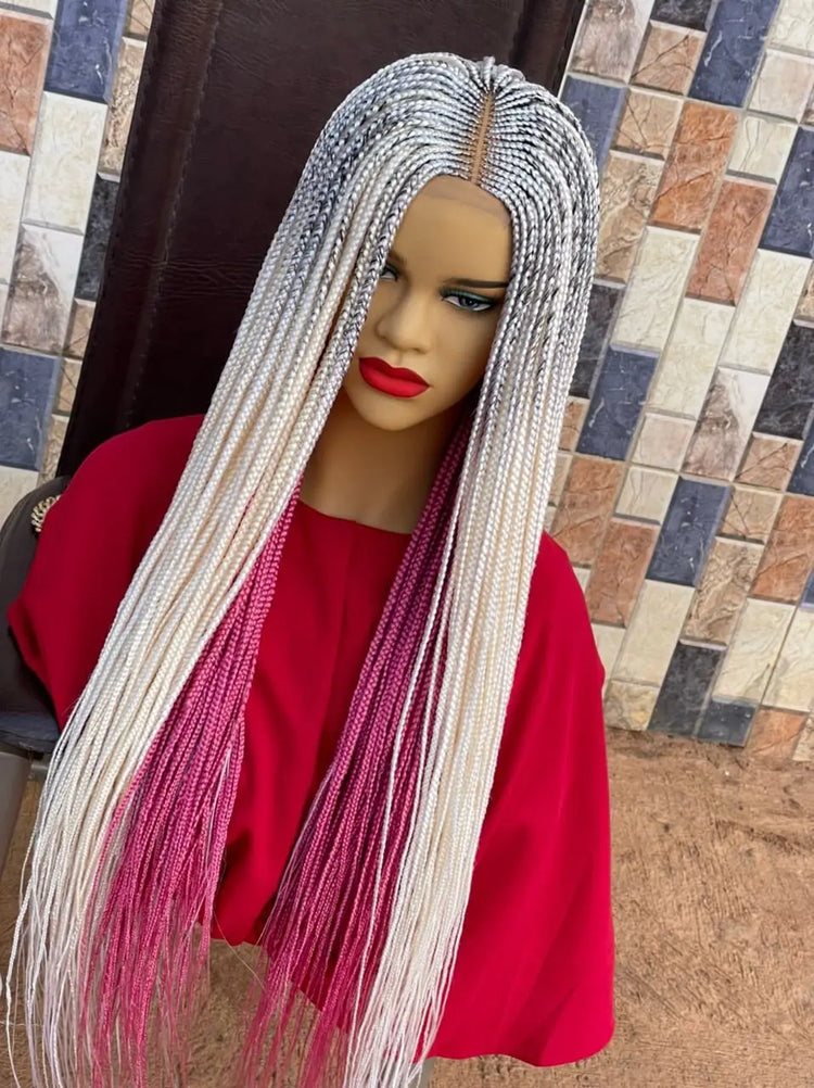 HALF CLOSURE BRAIDED WIGS (TWO TONES) - d.glitterzwigs