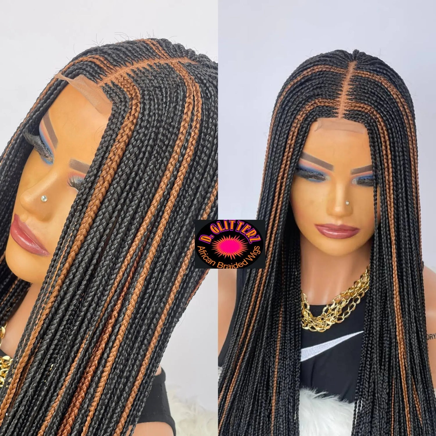 HALF CLOSURE BRAIDED WIGS - d.glitterzwigs