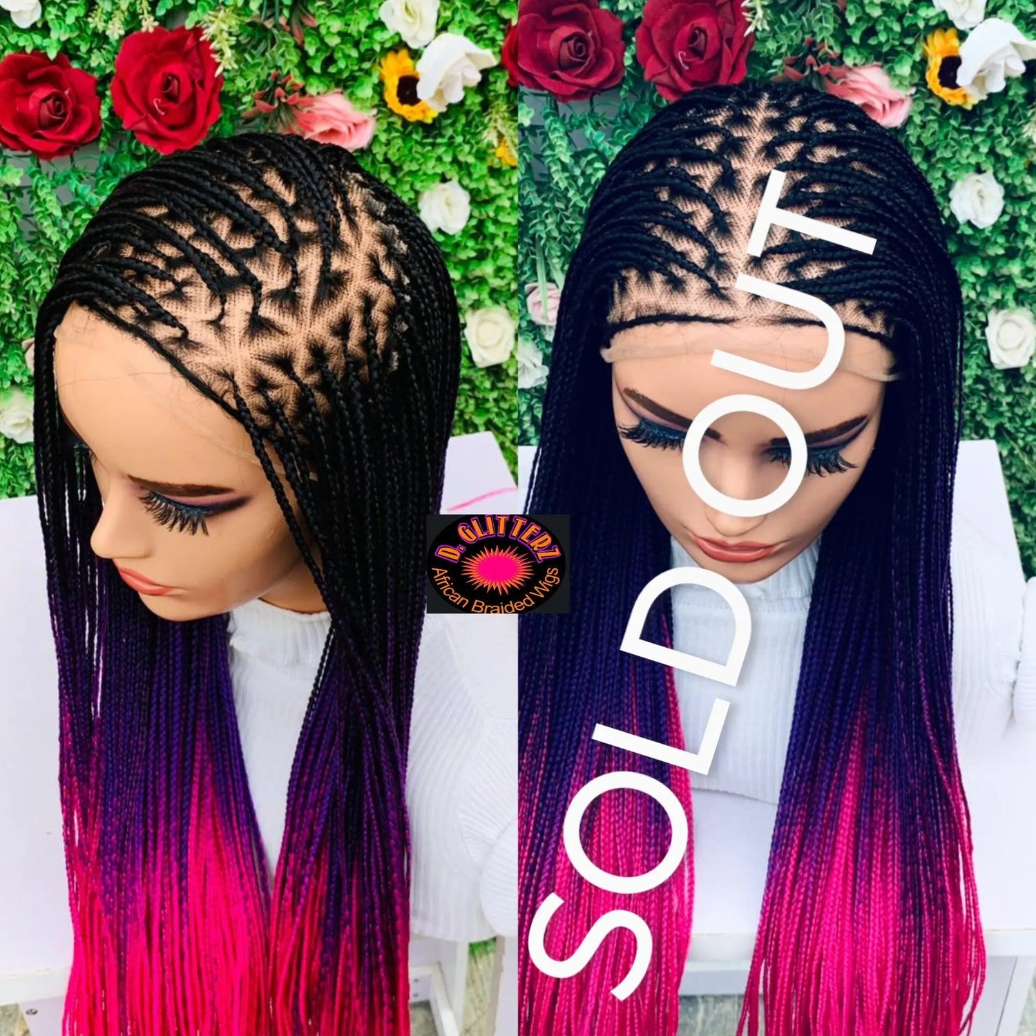 KNOTLESS BRAIDED WIGS ON 13*6  FRONTAL LACE CLOSURE - d.glitterzwigs