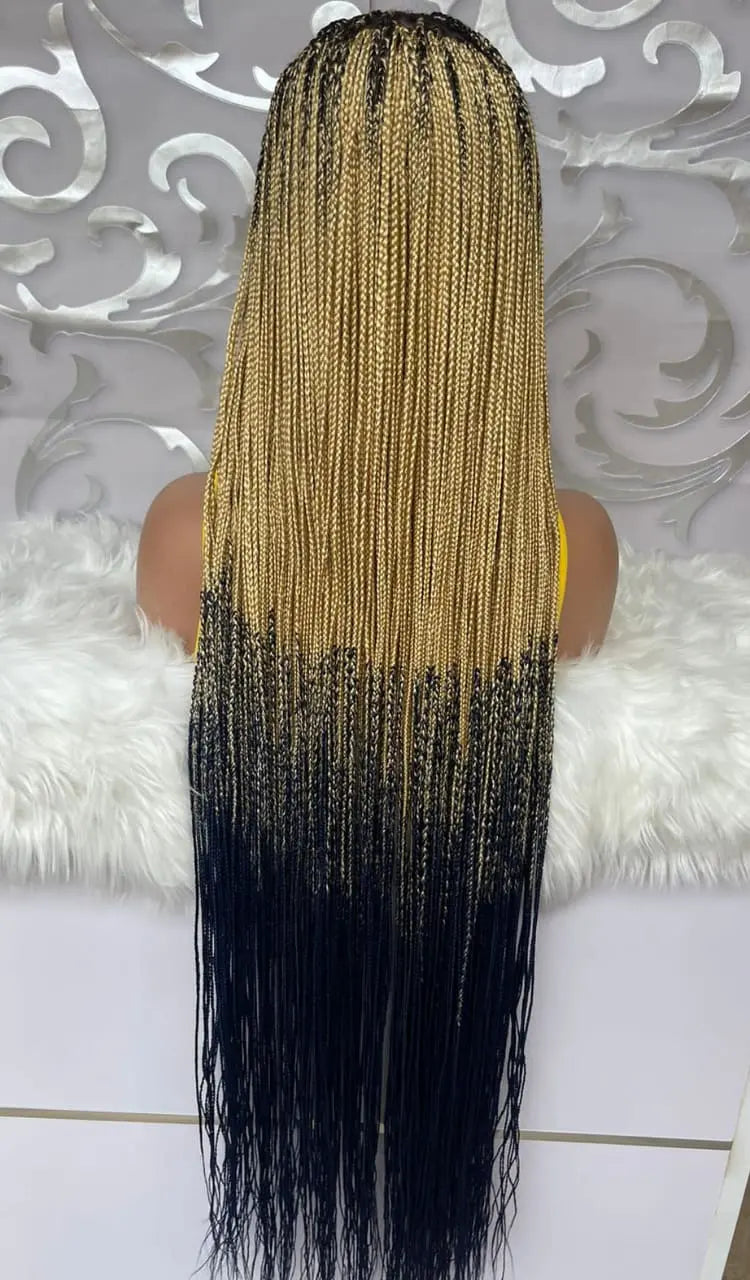 KNOTLESS BRAIDED WIGS ON 13*6  LACE CLOSURE - d.glitterzwigs