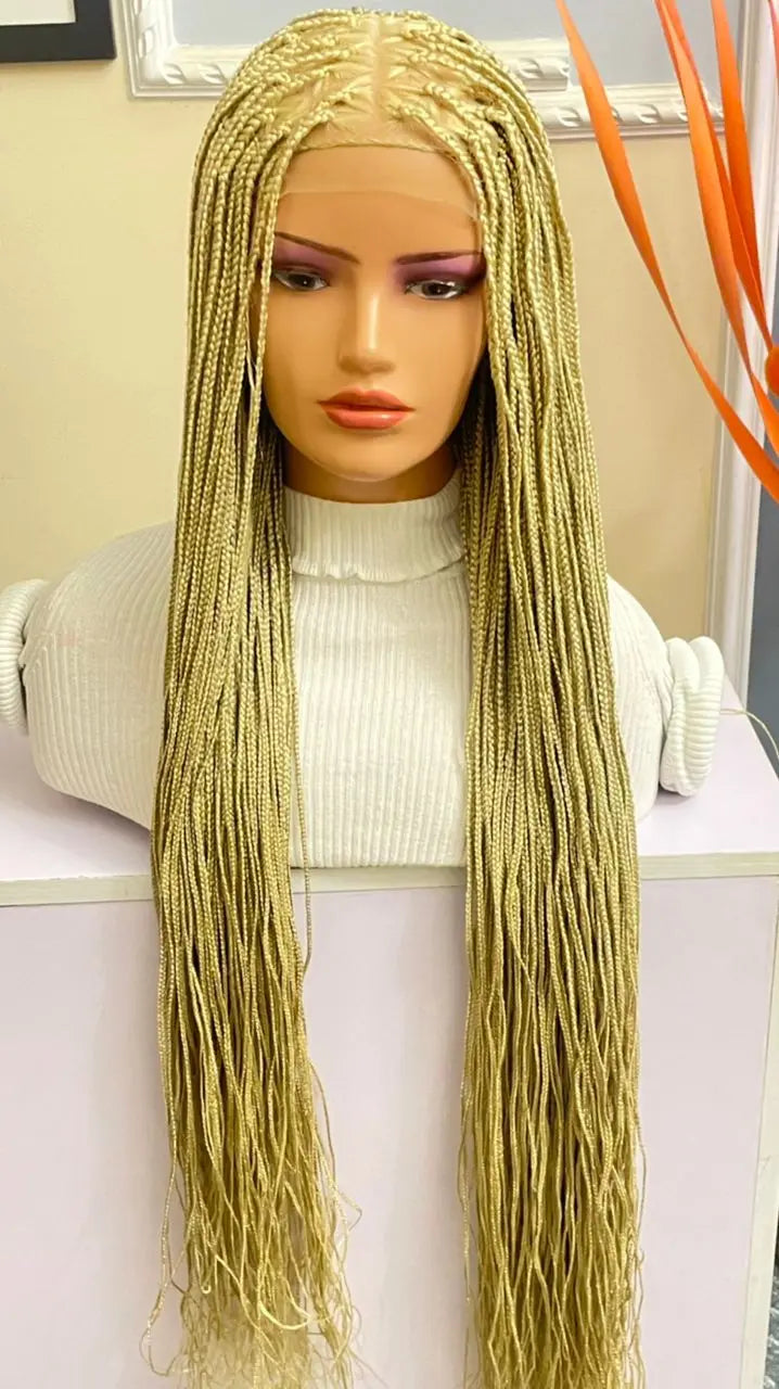 KNOTLESS BRAIDED WIGS ON FRONTAL LACE CLOSURE - d.glitterzwigs