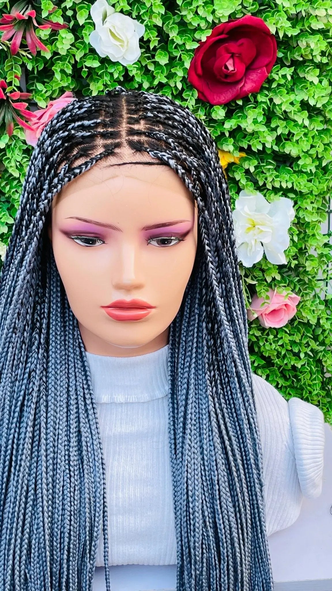 KNOTLESS BRAIDED WIGS ON FRONTAL LACE CLOSURE - d.glitterzwigs