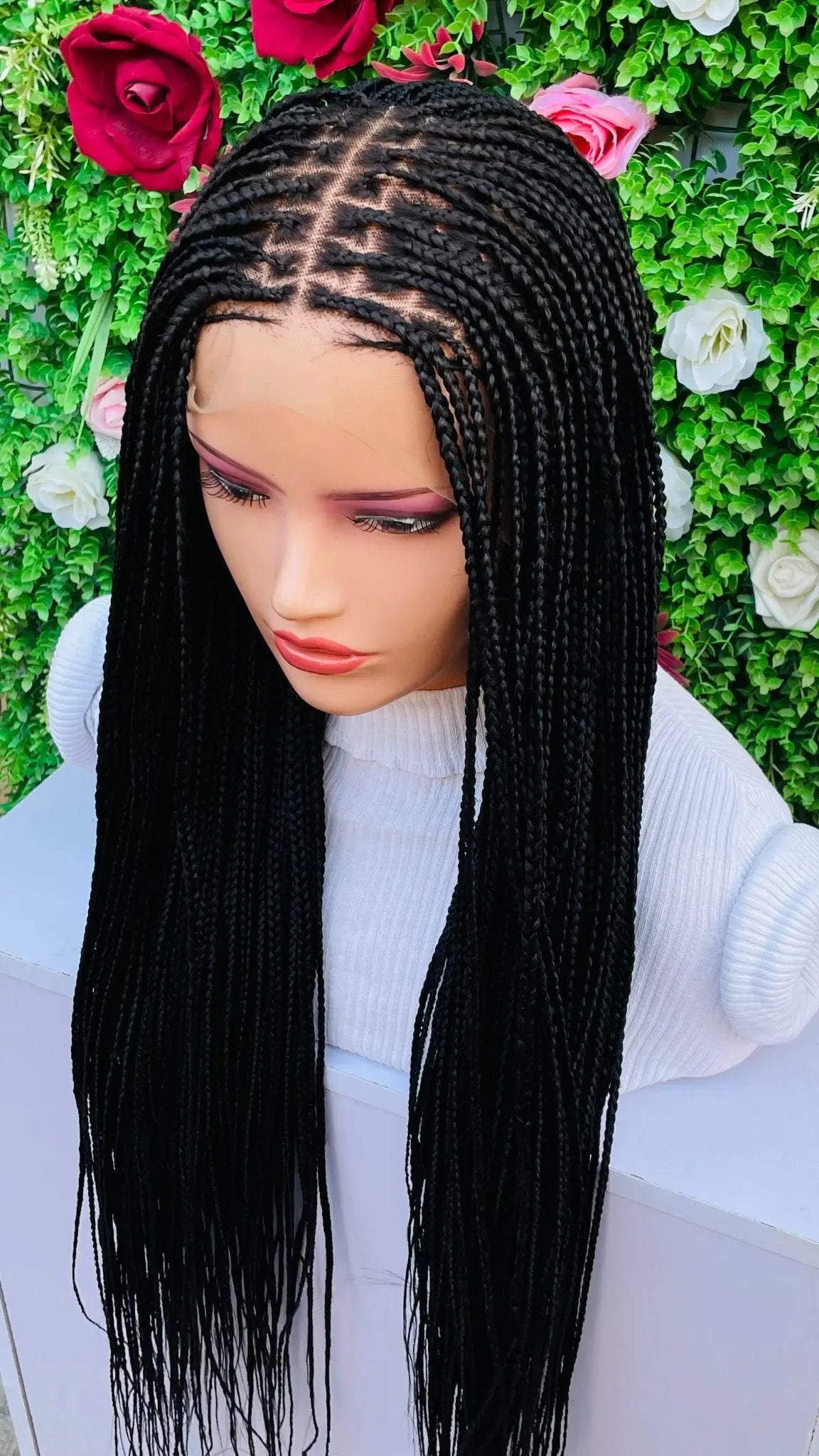 KNOTLESS BRAIDED WIGS ON FRONTAL LACE CLOSURE - d.glitterzwigs