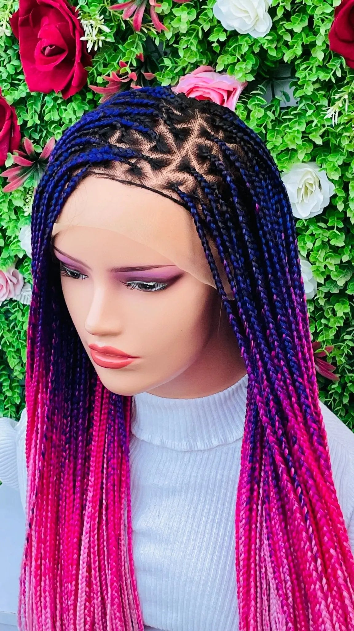 KNOTLESS BRAIDED WIGS ON FRONTAL LACE CLOSURE - d.glitterzwigs